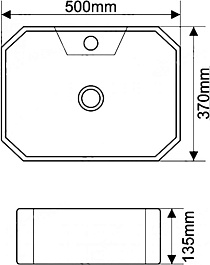SantiLine Раковина накладная 50 SL-1083 белая – фотография-2